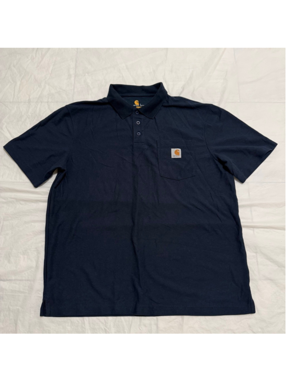 Carhartt Original Fit Short Sleeve Pocket Polo Shirt Navy Men’s Size Large
